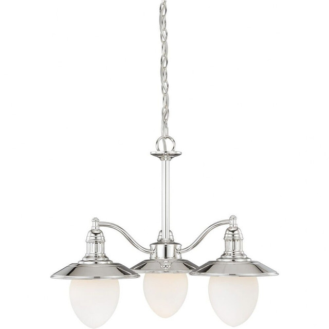 Marina Bay 3-Light Chandelier in Coastal Style 19.25 Inches Tall and 23.5 Inches Wide