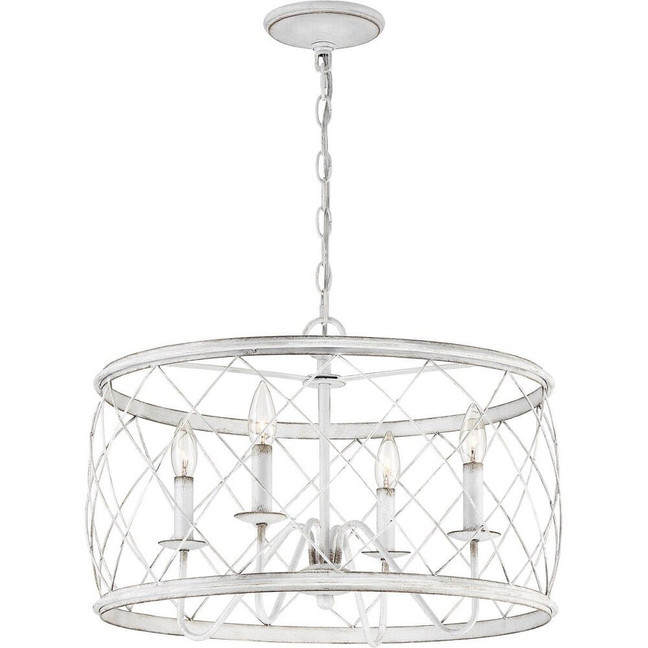 Dury Pendant 4 Light - Caged Drum Shade - 14.5 Inches high