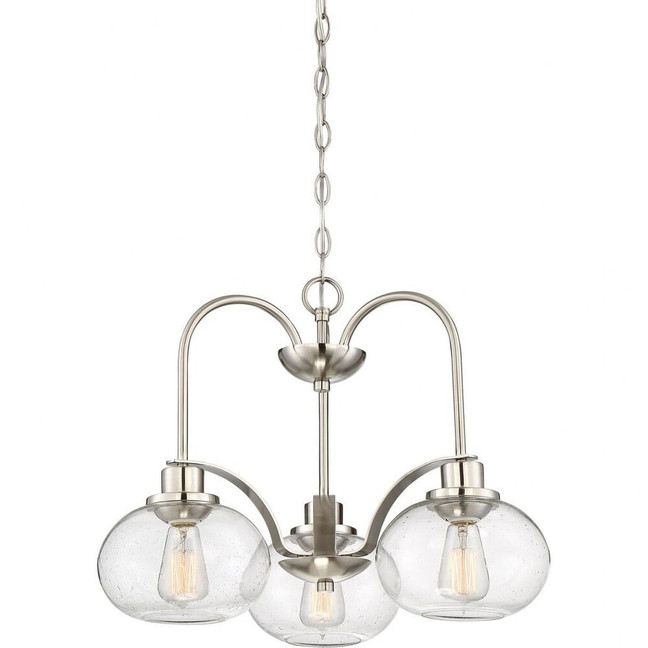 Trilogy - 3 Light Steel Dinette Chandelier - 16.5 Inches high