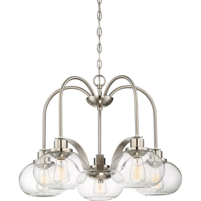 Trilogy - 5 Light Steel Dinette Chandelier - 19 Inches high