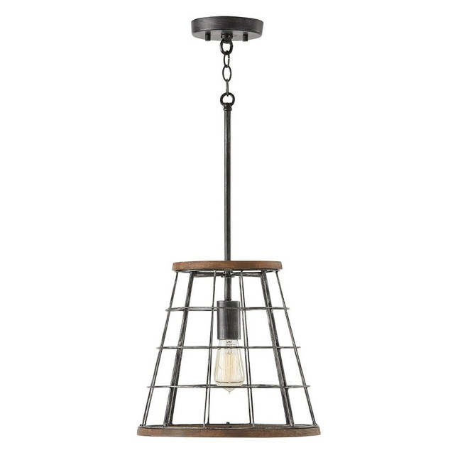 Bracken - 1 Light Pendant In Urban and Industrial Style-12.75 Inches Tall and 13.5 Inches Wide