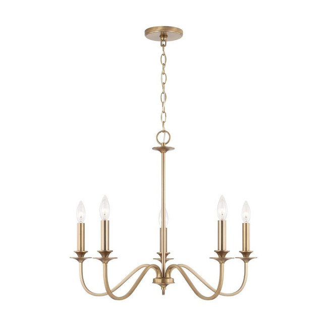 Weston - 5 Light Chandelier In Minimalist Style-22 Inches Tall and 26 Inches Wide