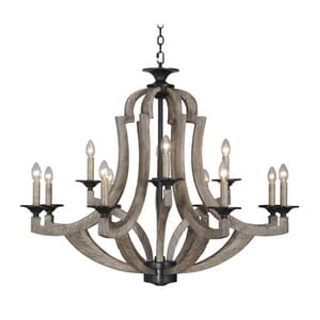 Winton - Twelve Light Chandelier - 36 inches wide by 34.5 inches high