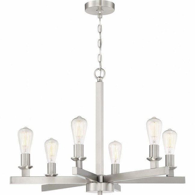 Chicago - Six Light Chandelier in Transitional Style - 30 inches wide by 21.75 inches high