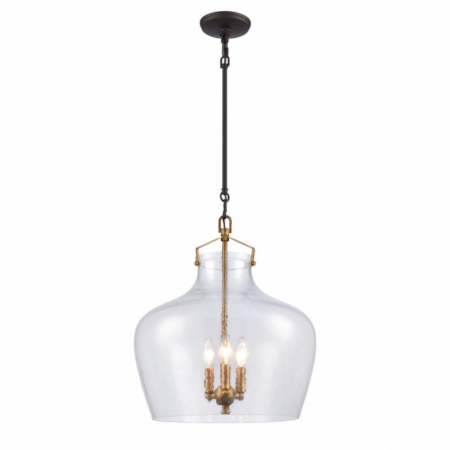 Davenport - 3 Light Pendant In Farmhouse Style-19.5 Inches Tall and 17 Inches Wide