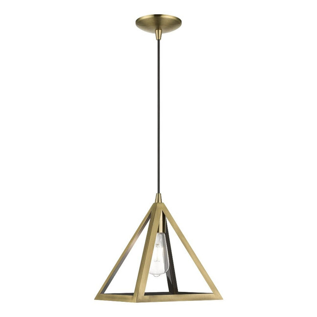 Pinnacle - 1 Light Pendant In Geometric Style-17 Inches Tall and 9.75 Inches Wide