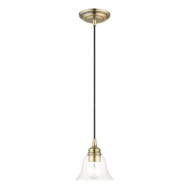 Moreland - 1 Light Pendant In Transitional Style-12.5 Inches Tall and 6.25 Inches Wide