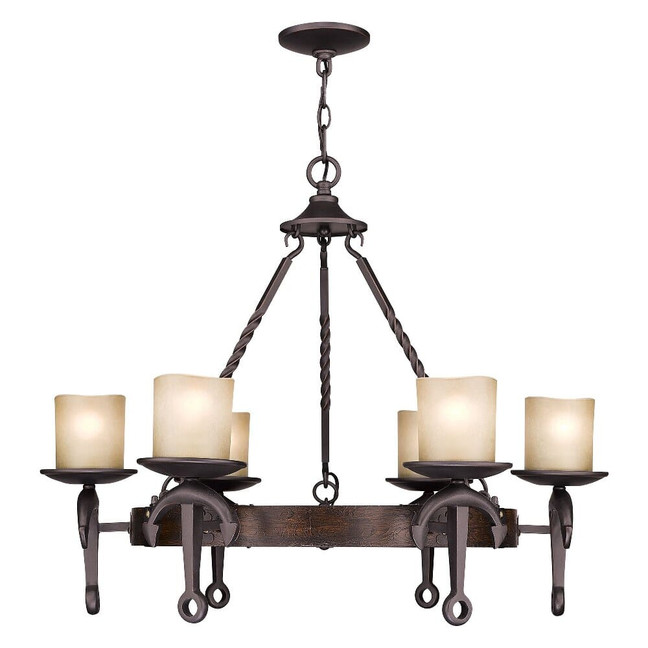 Cape May - 6 Light Chandelier in Mediterranean Style - 30 Inches wide by 25.5 Inches high