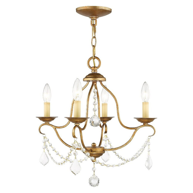 Chesterfield - 4 Light Mini Chandelier in French Country Style - 18 Inches wide by 18 Inches high