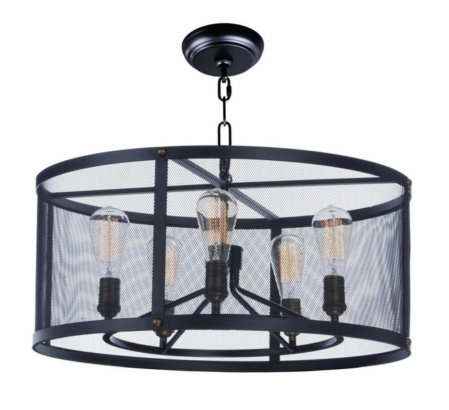 Palladium-Five Light Chandelier-24.25 Inches wide by 10.5 inches high