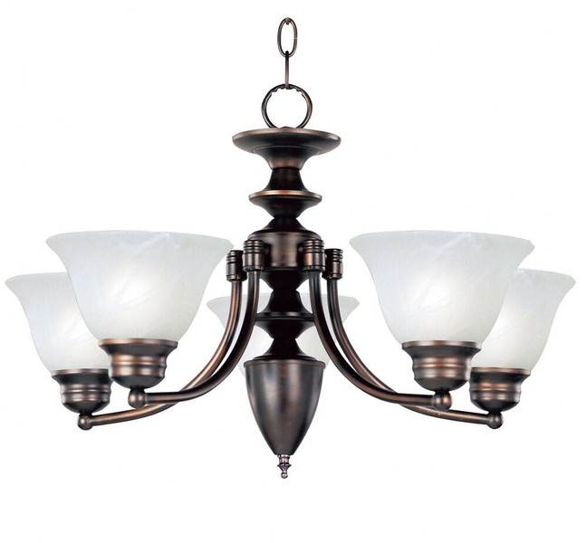 Malaga-5 Light Chandelier in Transitional style-25 Inches wide by 16 inches high