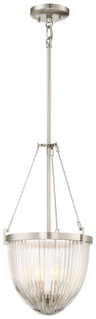 Atrio - 3 Light Pendant in Transitional Style - 21 inches tall by 11.25 inches wide