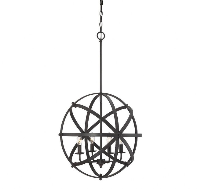 4 Light Pendant-Industrial Style with Contemporary and Transitional Inspirations-35 inches tall by 20 inches wide