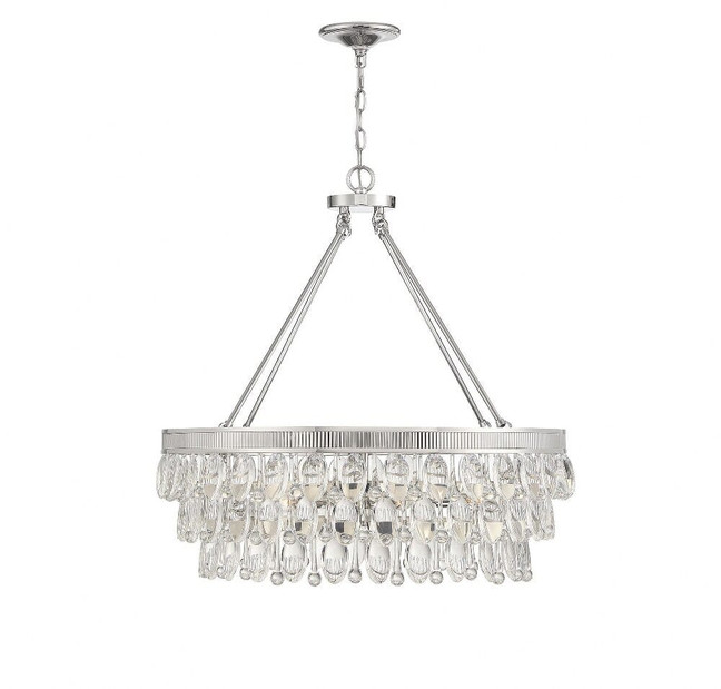 6 Light Pendant-Glam Style with Contemporary and Transitional Inspirations-28 inches tall by 28 inches wide