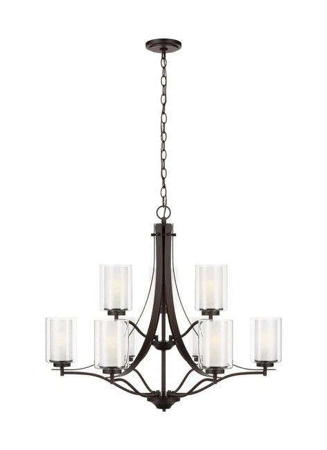 Sea Gull Lighting-Elmwood Park-32 Inch 9 Light Chandelier