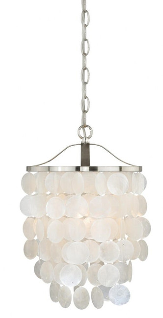 Elsa 1-Light Pendant in Transitional and Waterfall Style 18 Inches Tall and 10.5 Inches Wide