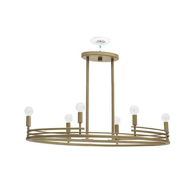 6 Light Chandelier Hand Painted Tallant 6 Light Chandelier Hand Painted Tallant