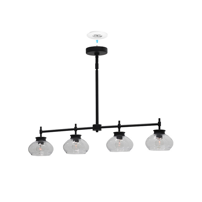 4 Light Chandelier Linear Kinsmon 4 Light Chandelier Linear Kinsmon