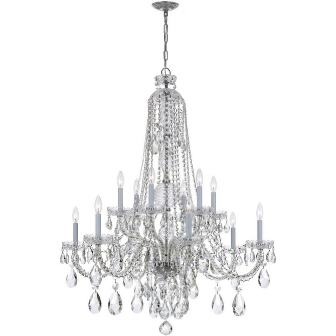 Crystal - Six Light Chandelier in Classic Style - 37.5 Inches Wide by 48 Inches High