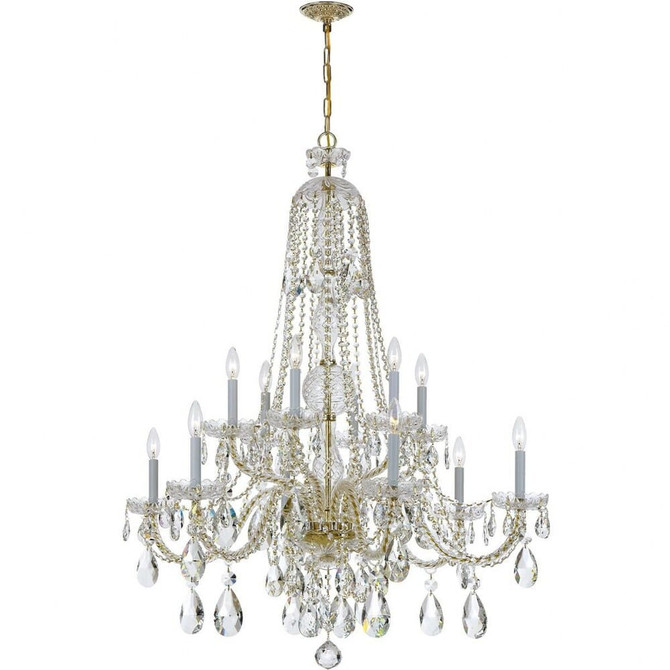 Crystal - Six Light Chandelier in Classic Style - 37.5 Inches Wide by 48 Inches High