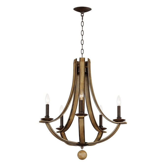 Basque - 5 Light Chandelier-28.5 Inches Tall and 26 Inches Wide