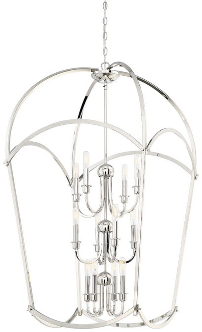 Jupiter's Canopy - Twelve Light 3-Tier Pendant in Transitional Style - 42.5 inches tall by 25 inches wide