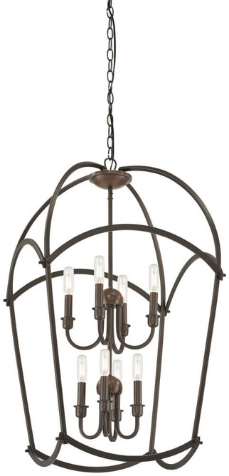 Jupiter's Canopy - 8 Light 2-Tier Pendant in Transitional Style - 33.75 inches tall by 19.75 inches wide