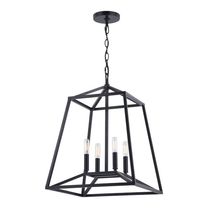 Hayes 4-Light Pendant in Farmhouse and Lantern Style 21.25 Inches Tall and 16 Inches Wide
