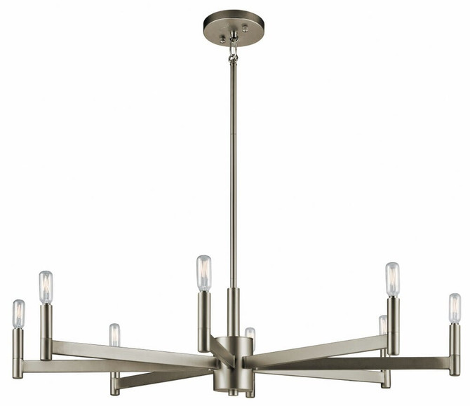 Erzo - 8 light Large Chandelier - with Soft Contemporary inspirations - 9.25 inches tall by 35.5 inches wide