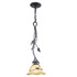 Vine 1-Light Mini Pendant in Rustic and Scalloped Bell Style 22 Inches Tall and 7.5 Inches Wide