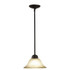 Da Vinci 1-Light Mini Pendant in Transitional and Bell Style 16.38 Inches Tall and 9.75 Inches Wide