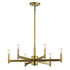 Erzo - 6 light Meidum Chandelier - with Soft Contemporary inspirations - 9.25 inches tall by 26 inches wide