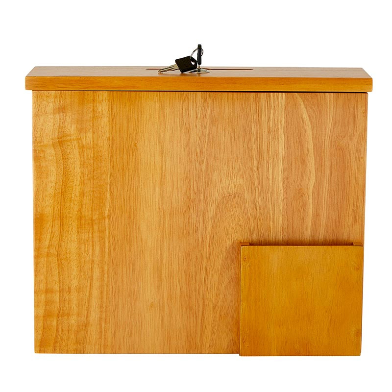 Wall Mounted Donation Box Medium Oak [Wholesale]Christian Brands