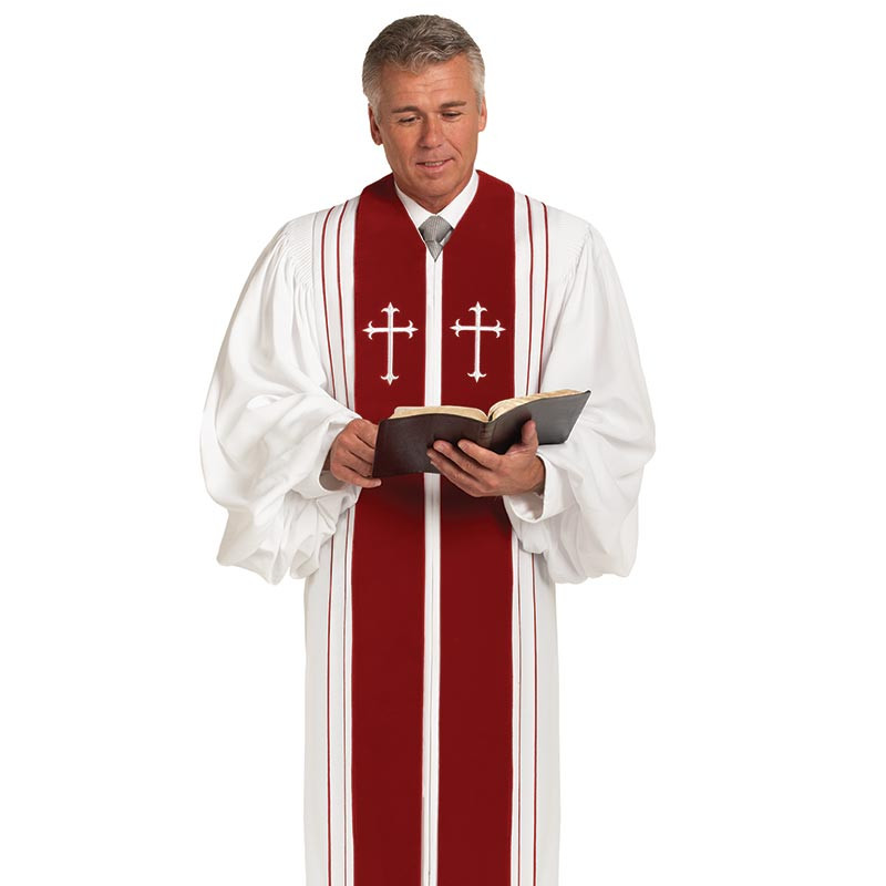Pulpit Robe White [Wholesale]Christian Brands Church Supply