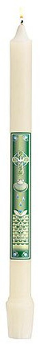 Dove with Shell Baptism Candle - Straight Side