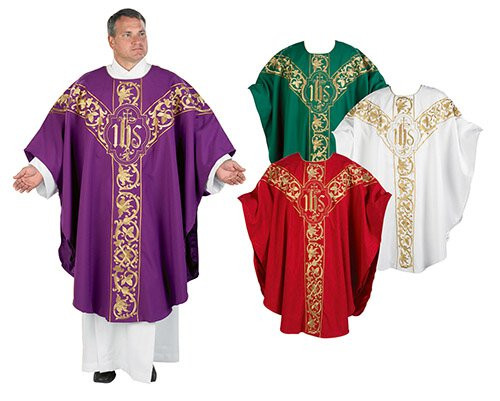 Embroidered Chasuble Set/4