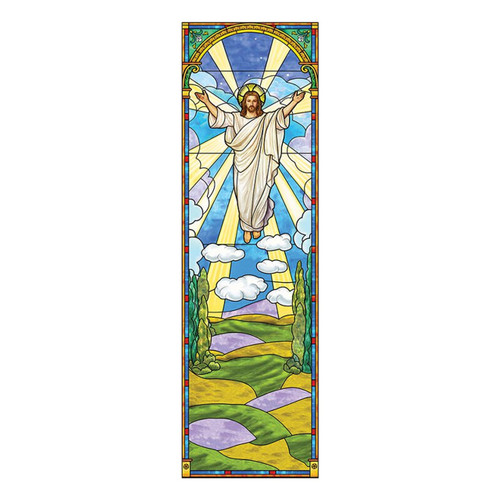Stained Glass Series Banner - Risen Christ