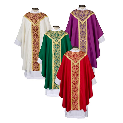 Printed Orphrey Chasuble - Set of 4