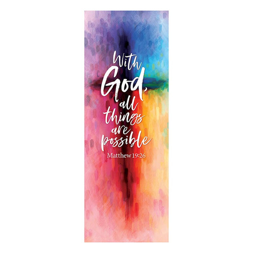 With God All Things are Possible X-Stand Banner