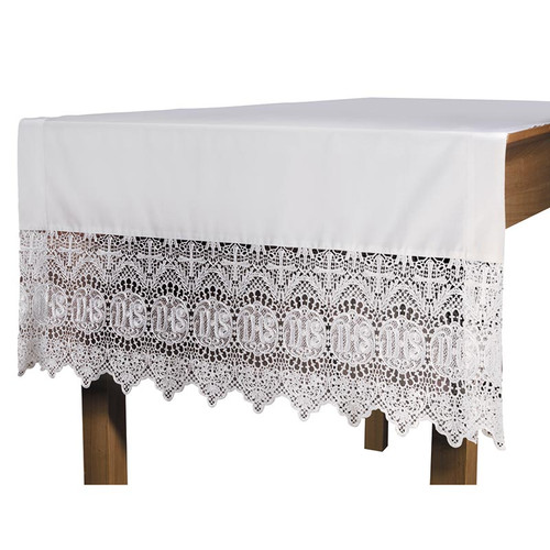 IHS Lace Altar Frontal
