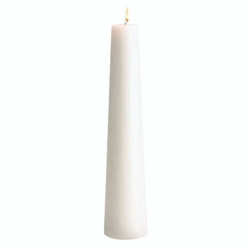 White Conical Christ Candle - 6/pk