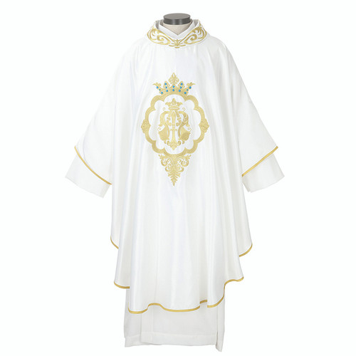 Marian Chasuble with Embroidered Collar