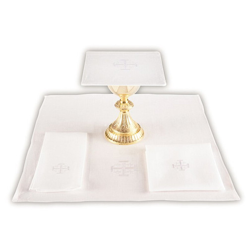 Jerusalem Cross Altar Linen Set - 100% Linen