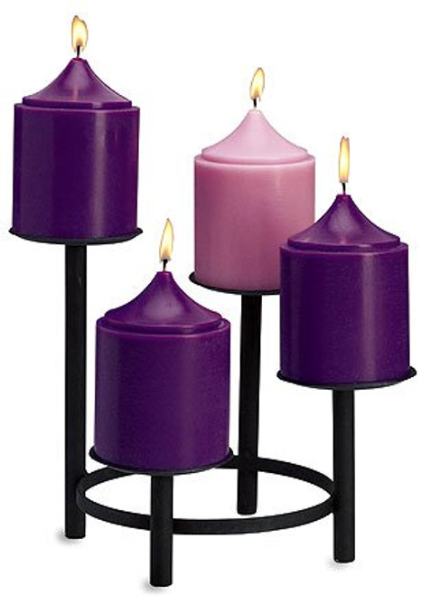 Advent Church Set Candles