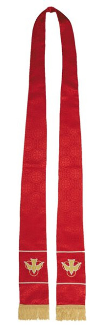 Maltese Jacquard Stole: Red