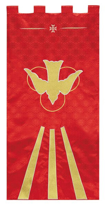 Maltese Jacquard Banner: Red