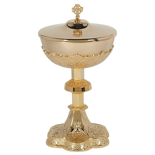 Vine Embossed Ciborium with Cover