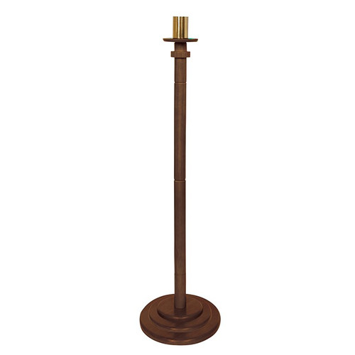 Round Base Paschal Candlestick - Walnut