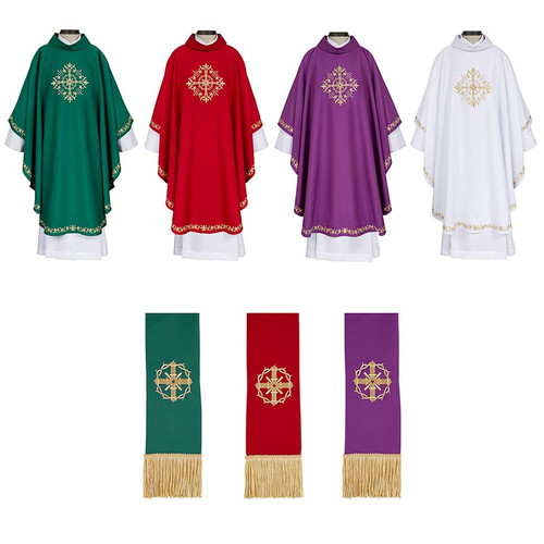 Holy Trinity Cross Chasuble - Set of 4 Colors