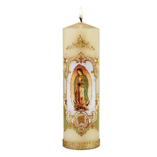 Vintage Devotional Candle - Our Lady of Guadalupe